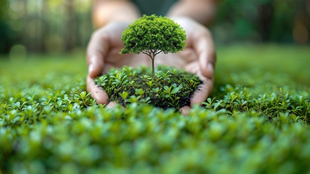 Person Holding Small Tree