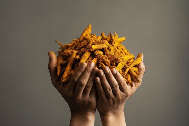 Photo a person holds up their hands with their fingers