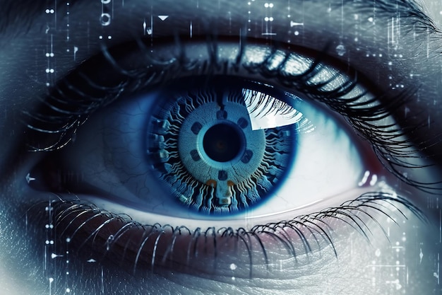 人の識別の目デジタルデータ