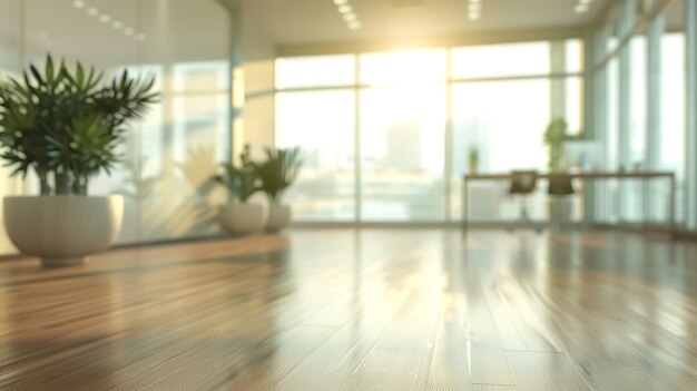 a person is standing in a room with a large window and a plant in the background