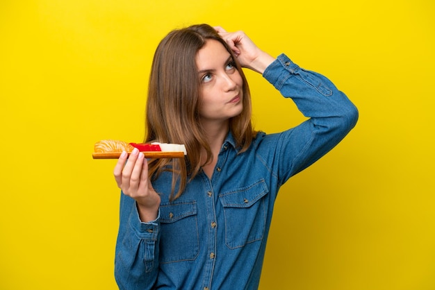 Person over isolated background