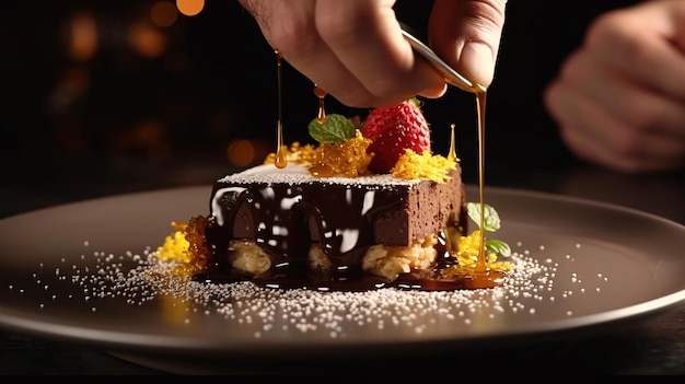 Photo a person lighting candles on a cake