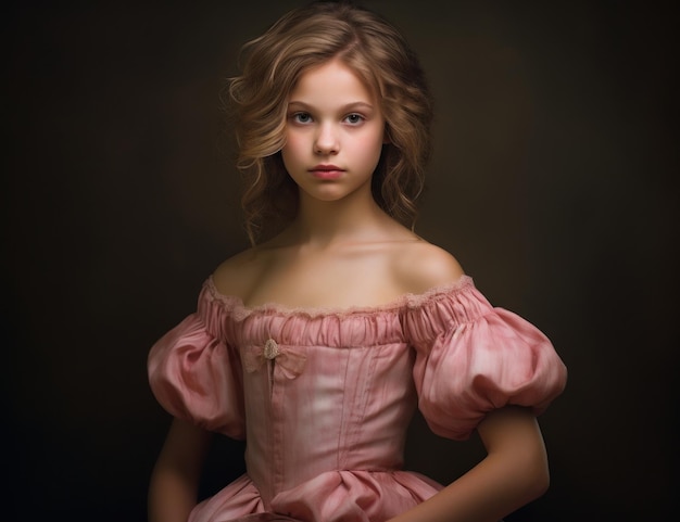 a person in a pink dress