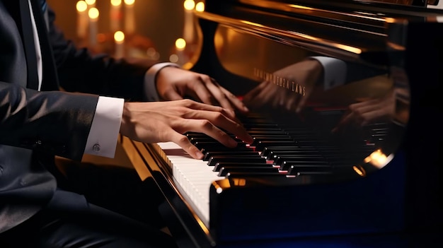 a person playing a piano