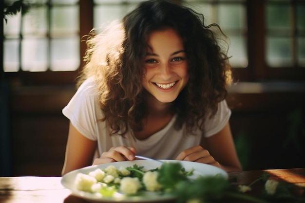 Photo a person practicing mindful eating savoring