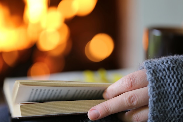 Person reading a book