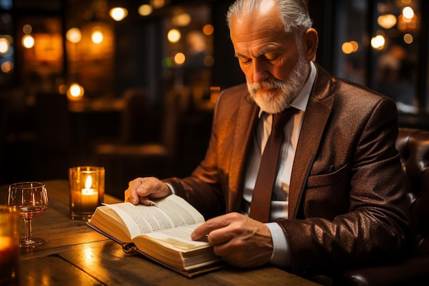 Photo person reading selfhelp book for personal growth