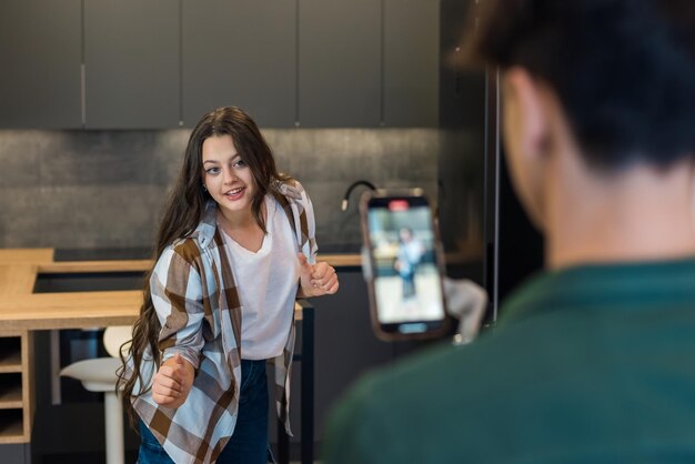 a person recording blogger influencer