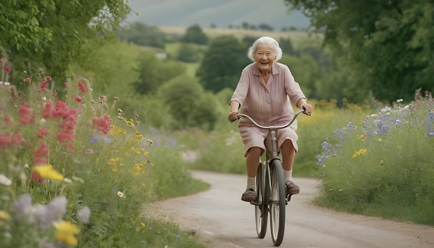 Person riding bicycle