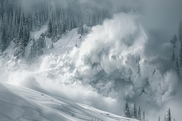 A person skiing down a snow covered mountain