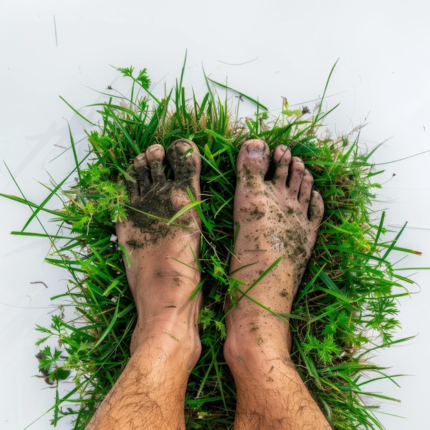 Person Standing on Top of a Lush Green Field