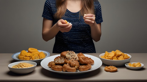 Photo person suffering from eat disorders