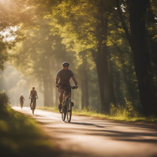 자전거로 여행하는 사람 지속가능한 여행