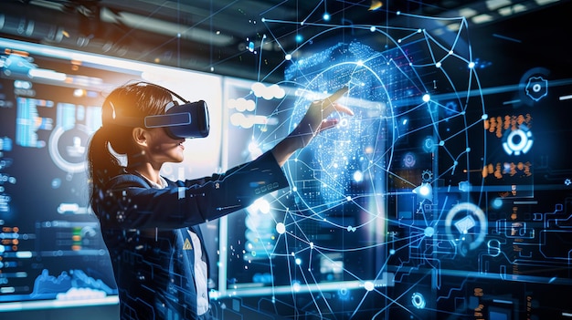 a person using vr and ar googles