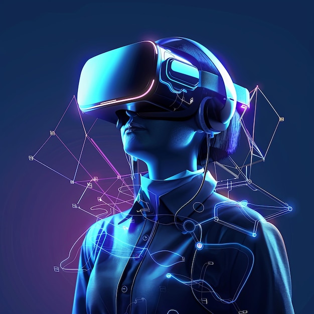 VR 및 AR 구글을 사용하는 사람