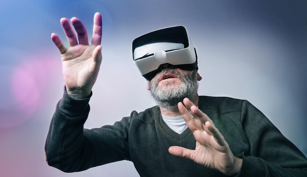 Person using vr glasses