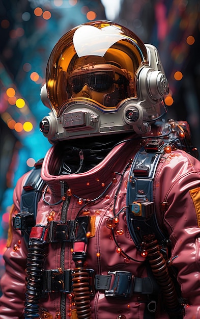 a person wearing a gas mask with a red cover and a gas mask