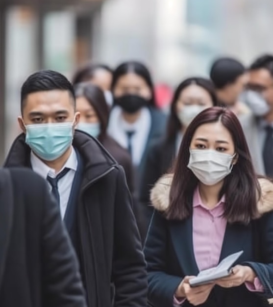 person wears a protective mask