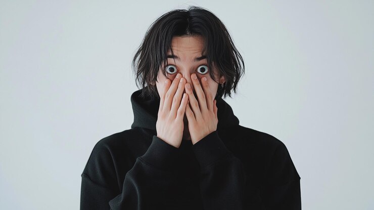 Photo 目を覆う黒いフードを着た人