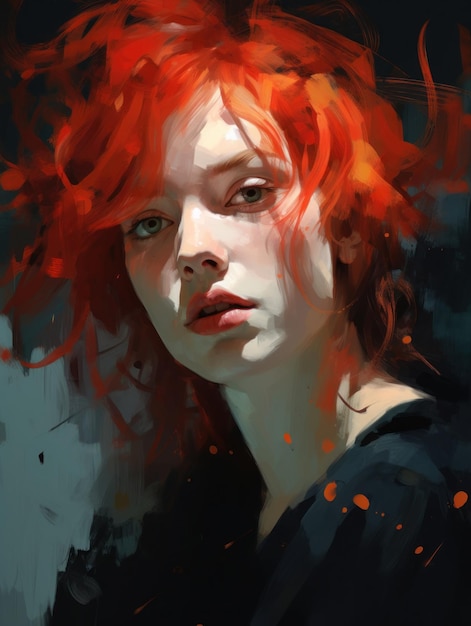 a person with red hair