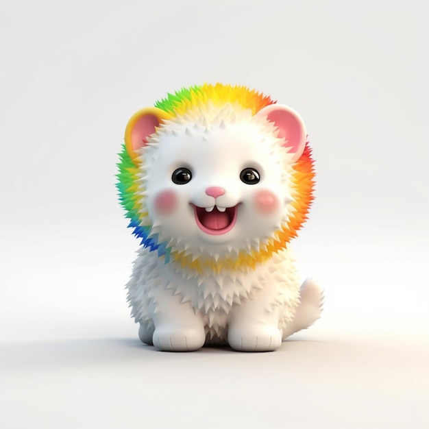 Personaje cartoon 3d divertido cute colorido bicho diversity rainbow