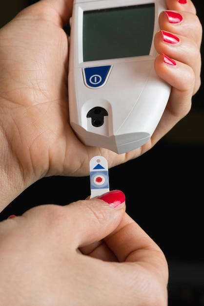 Photo personal blood glucose meter