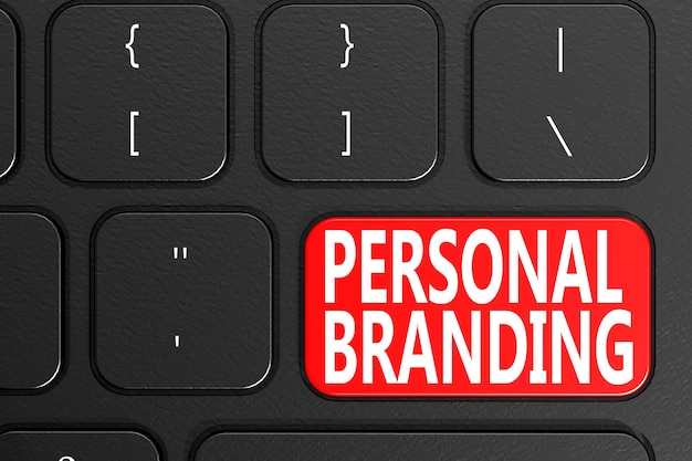 Personal Branding on black keyboard