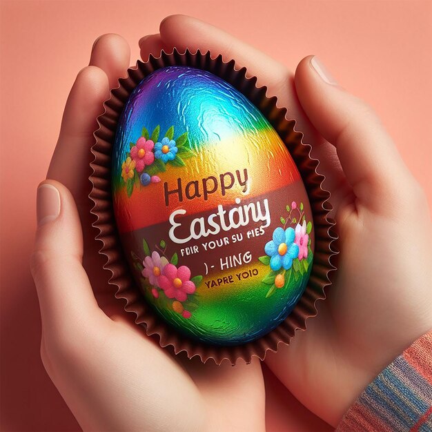 Personalized Easter chocolate egg