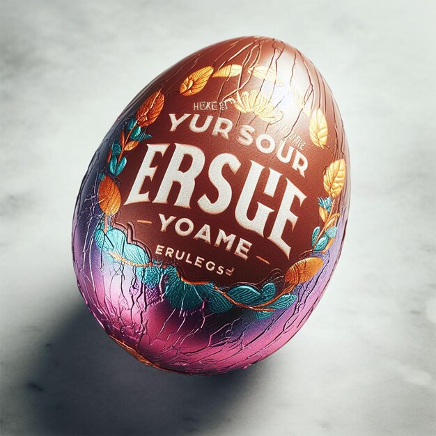 Personalized Easter chocolate egg