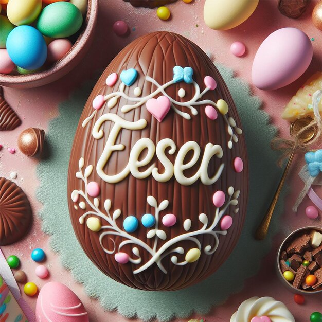 Personalized Easter chocolate egg