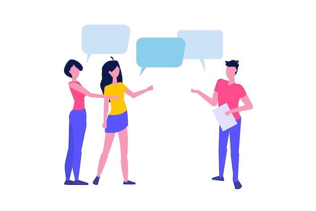 Personeelsgesprek teamvergadering of brainstormconcept Vectorillustraties
