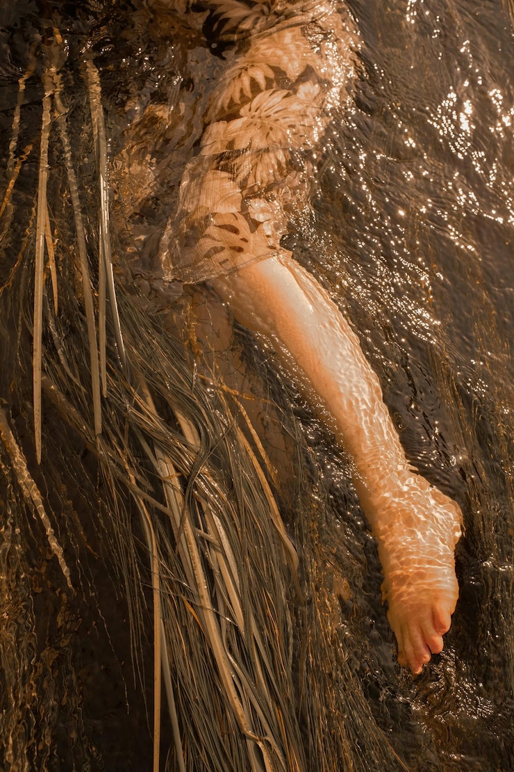 Фотография фото люди с ногами на воде