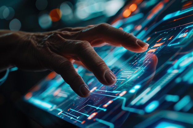 Persons Hand Typing on Computer Keyboard