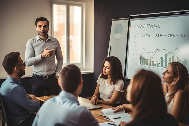 Persoon die een cursus financiële geletterdheid geeft en het belang van budgettering uitlegt