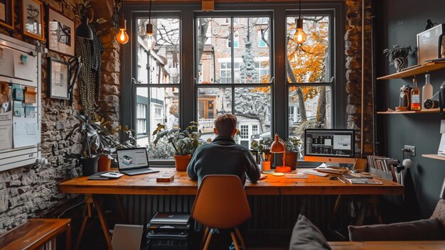 persoon in een bibliotheek