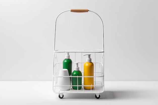 Persoonlijken van uw Space Shower Caddy Mockup met Blank Area