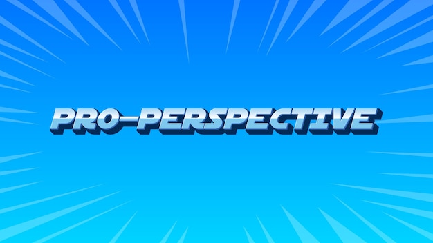 Perspectieve 3D blauwe tekst