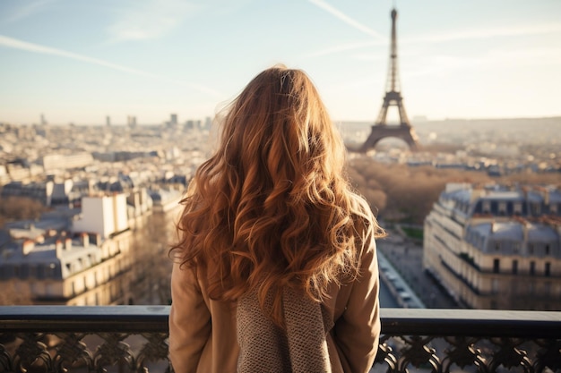 The Perspective of a Female Tourist Capturing a Moment AI