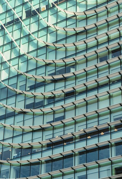 Perspective of office building in the financial center of madrid.