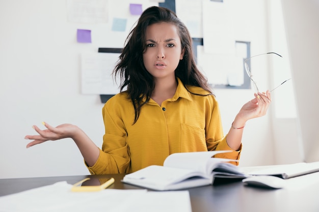 Perturbed office worker