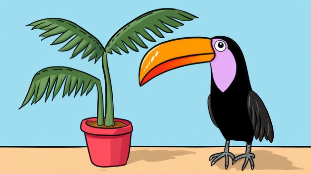 Photo perturbed toucan a vibrant cartoon illustration by allie brosh