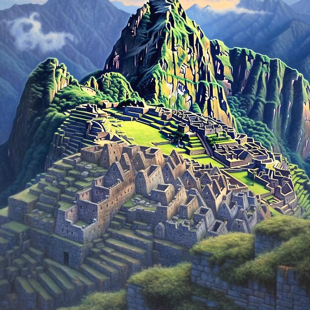 Foto peru en machu picchu