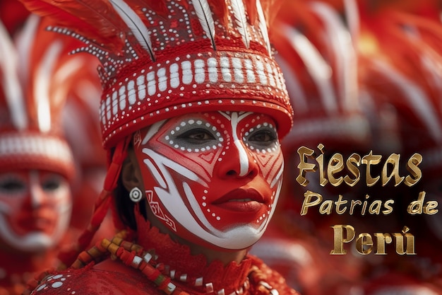 Peru Independence Day Celebration July 28th Felices Fiestas Patrias or Peruvian pride freedom admiration holiday Generative AI