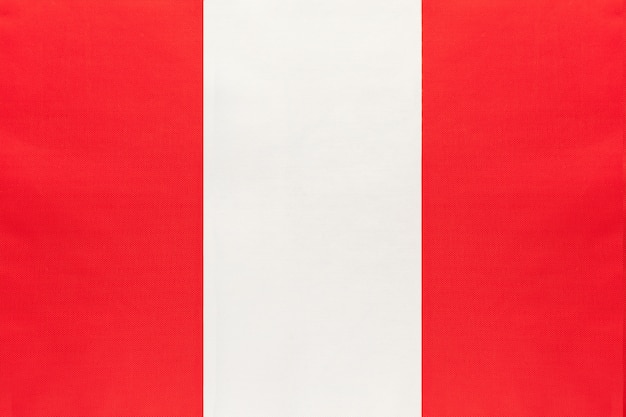 Peru national fabric flag