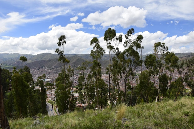 Peru Qenko located at Archaeological Park of Saqsaywaman This archeological site Inca ruins is made up of limestone