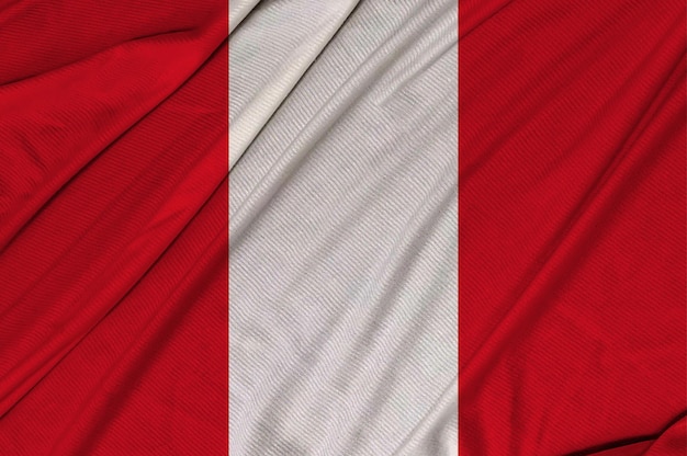 Peru realistic 3d textured waving flag