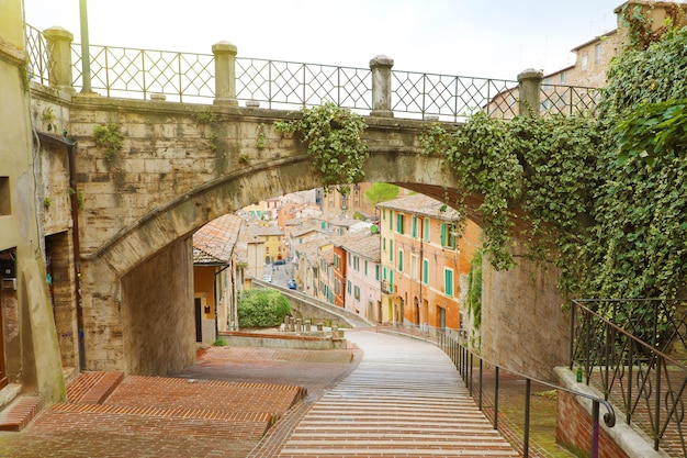 Perugia beautiful old street, Umbria, Italy