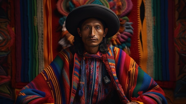 A Peruvian in Andean attire