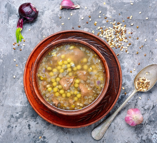 Photo peruvian chicken soup