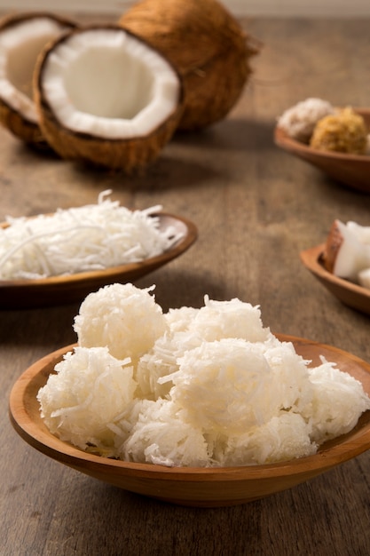 Peruvian cocadas. traditional coconut dessert sold usually on the streets